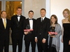 Thornton Tomasetti D.C. staffers (from left) Wayne Stocks, Zach Kates, Kevin MacLeod, Lucas Nisley, Ashley Brammer and Jennifer Flanders at the SEA-MW 2013 Excellence in Structural Engineering Awards Gala held on Feb. 23.