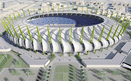 New Al Menaa Sports Complex - Soccer Stadium Al Menaa Sports Complex